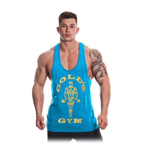 GOLD'S GYM STRINGER JOE PREMIUM TURQUOISE/YELLOW