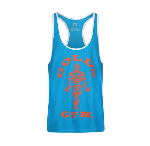 GOLD'S GYM STRINGER JOE CONTRAST TURQUOISE/ORANGE