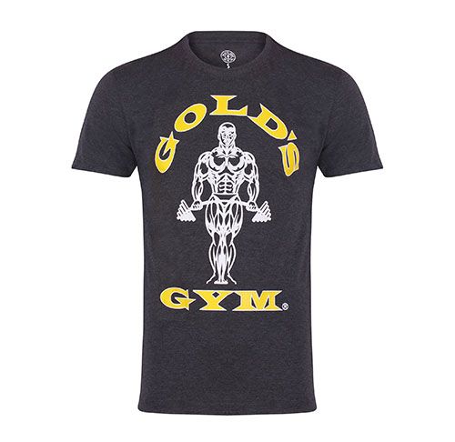 GOLD'S GYM MUSCLE JOE T-SHIRT, CHARCOAL MARL