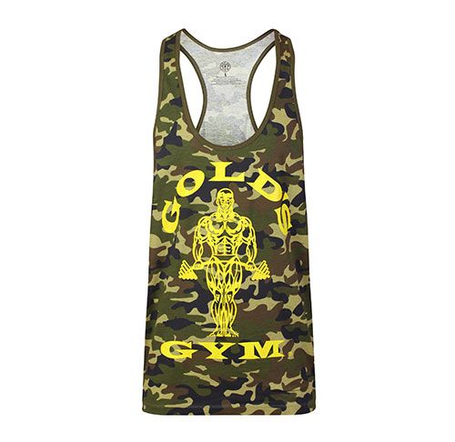 GOLD'S GYM STRINGER JOE CAMO - GREEN