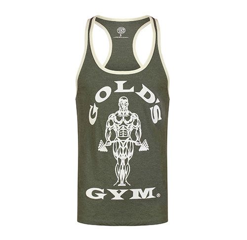 GOLD'S GYM STRINGER JOE CONTRAST ARMY/CREAM