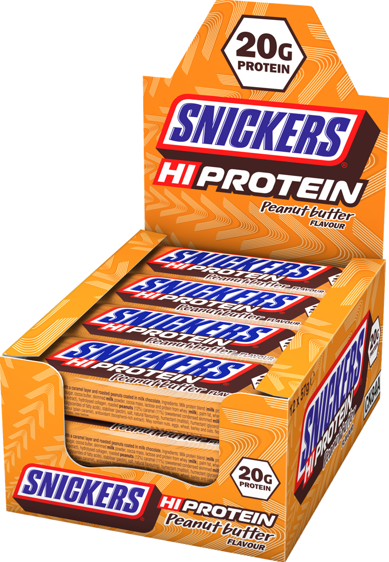 Snickers HiProtein Bar - 12 x 57 g - Peanut Butter